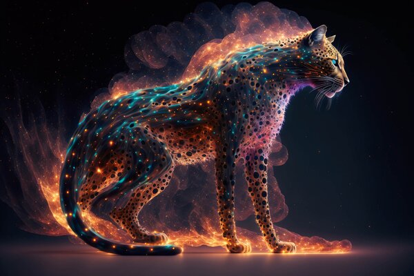 Nem szőtt fotótapéta sétáló leopárd 375 x 250 cm