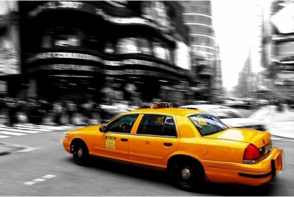 Nem szőtt fotótapéta sárga taxi 375 x 250 cm
