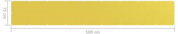 Sárga HDPE erkélytakaró 75 x 500 cm