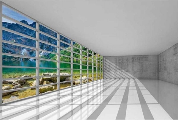 Nem szőtt fotótapéta belső kilátással 375 x 250 cm