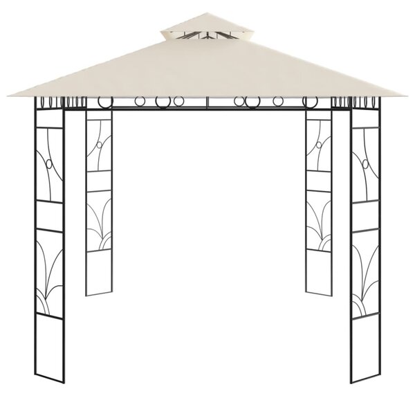 Krémszínű pavilon 4 x 3 x 2,7 m 160 g/m²