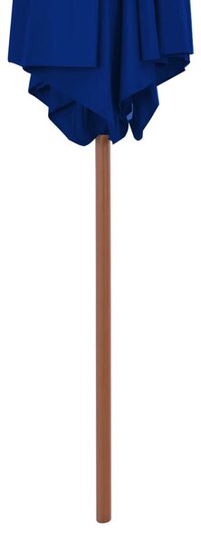 Kék kültéri napernyő farúddal 270 cm