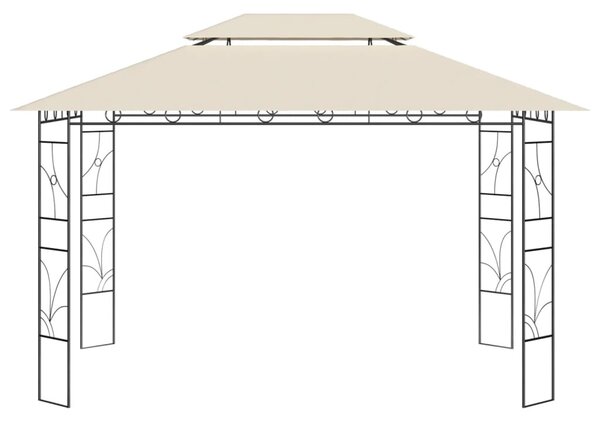 Krémszínű pavilon 4 x 3 x 2,7 m 160 g/m²
