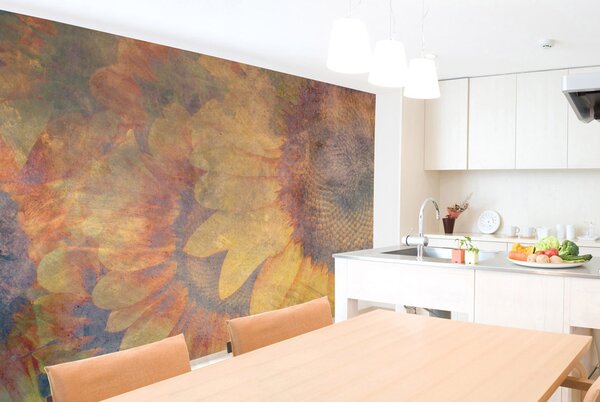 Nem szőtt fotótapéta napraforgó absztrakt 375 x 250 cm