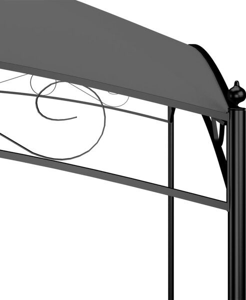 Antracitszürke pavilon 3 x 3 x 2,65 m 180 g/m²