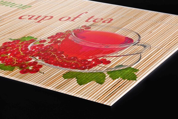 Plexi a konyhapult mögött tea - 60 x 60 cm