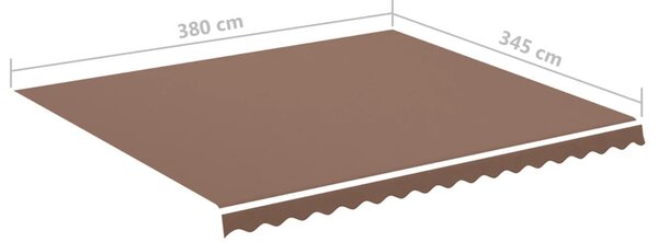 Barna csere napellenző ponyva 4 x 3,5 m