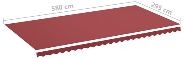 Burgundi vörös csere napellenző ponyva 6 x 3 m