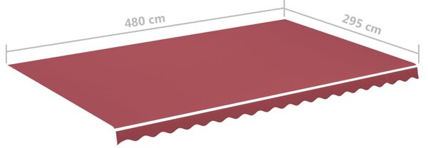 Burgundi vörös csere napellenző ponyva 5 x 3 m