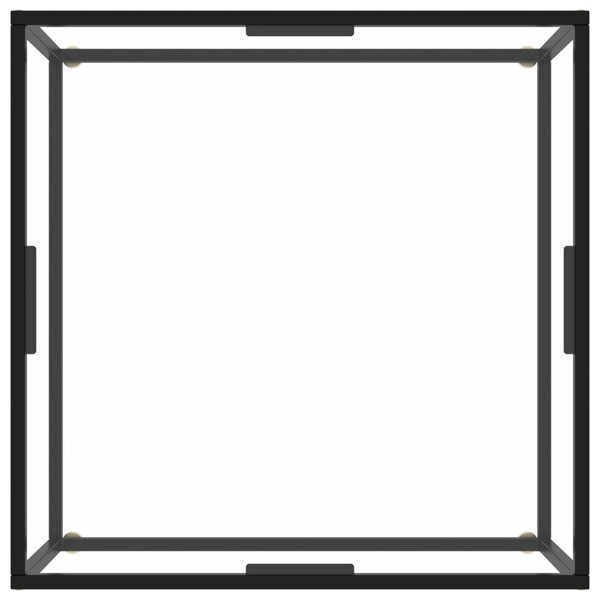 Fekete dohányzóasztal edzett üveggel 80 x 80 x 35 cm