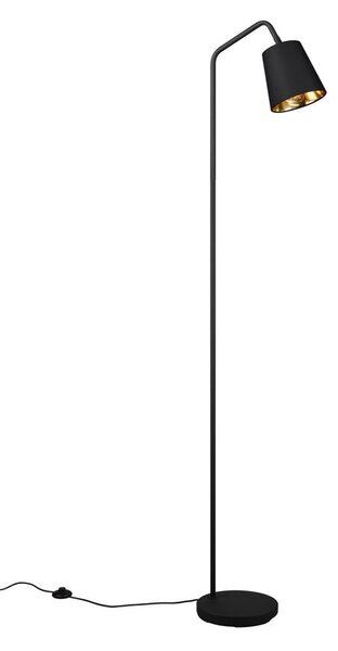 Fekete állólámpa textil búrával (magasság 148 cm) Buddy – Reality