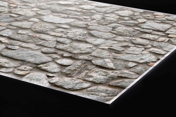 Plexi a konyhapult mögött régi kőfal - 60 x 60 cm