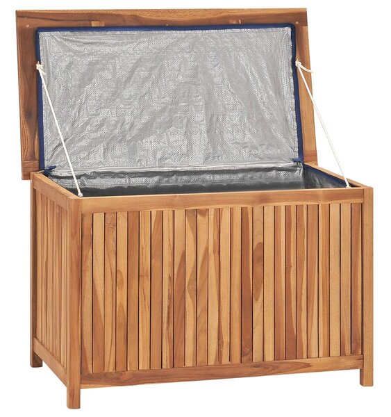 Tömör tíkfa kerti tárolóláda 90 x 50 x 58 cm