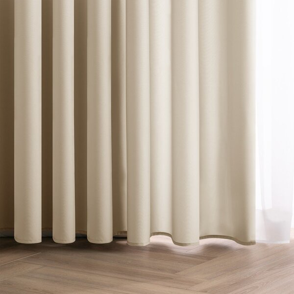 Krémszínű dimout (részleges sötétítő) függöny 140x250 cm Carli Tie – Restilo