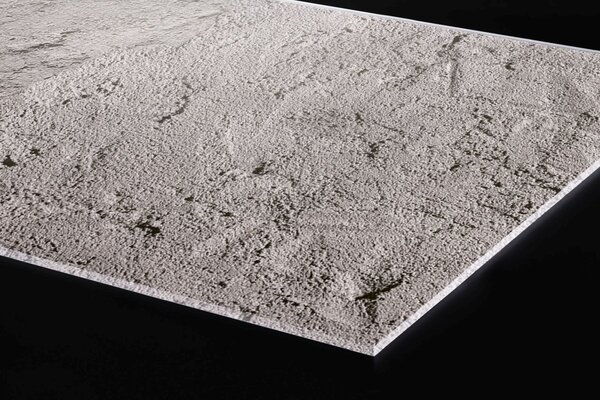 Plexi a konyhapult mögött rusztikus sötét stukkó - 80 x 40 cm