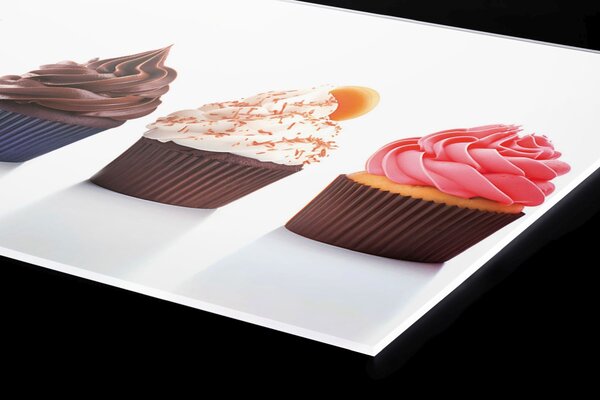 Plexi a konyhapult mögött cupcakes - 60 x 40 cm
