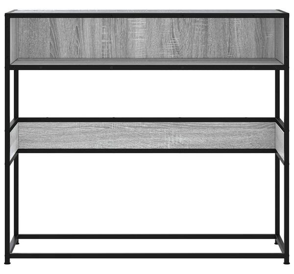 Szürke sonoma színű szerelt fa tálalóasztal 90x35x80 cm