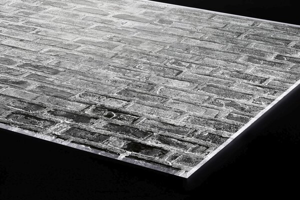 Plexi a konyhapult mögött szürke téglafal - 240 x 60 cm