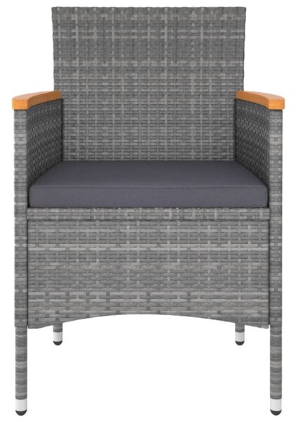 5 részes szürke polyrattan kerti ülőgarnitúra
