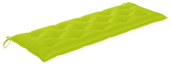 Tömör tíkfa rakásolható kerti pad párnával 159 cm