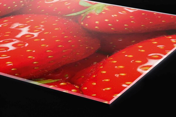 Plexi a konyhapult mögött eper - 60 x 60 cm