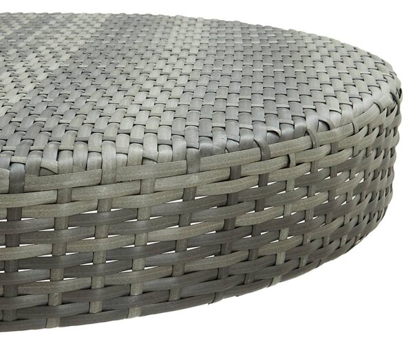 5 részes szürke polyrattan kerti bárszett párnákkal