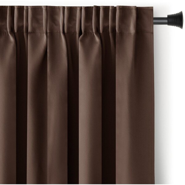 Barna dimout (részleges sötétítő) függöny 140x175 cm Kierra – Restilo