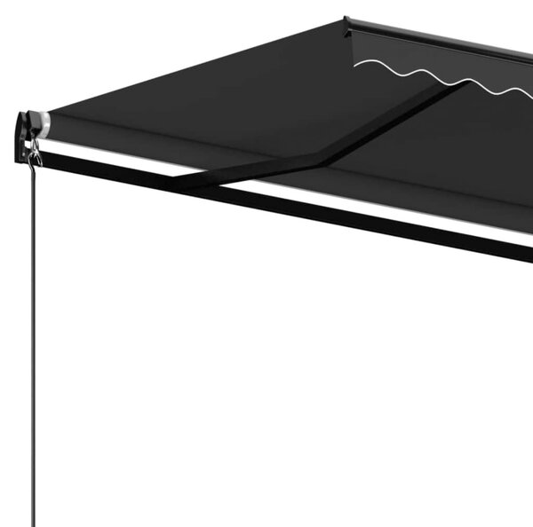 Antracitszürke kézzel kihúzható napellenző 600 x 350 cm