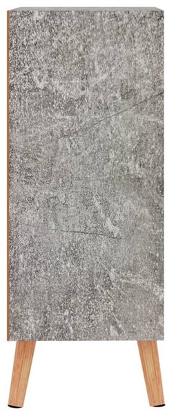 Betonszürke szerelt fa tálalószekrény 60 x 30 x 72 cm