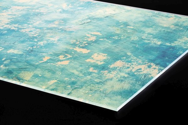 Plexi a konyhapult mögött kék betonfal - 80 x 40 cm