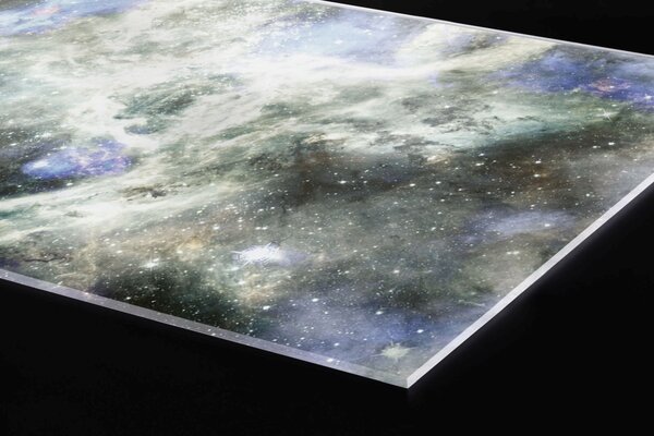 Plexi a konyhapult mögött mély űr - 60 x 60 cm