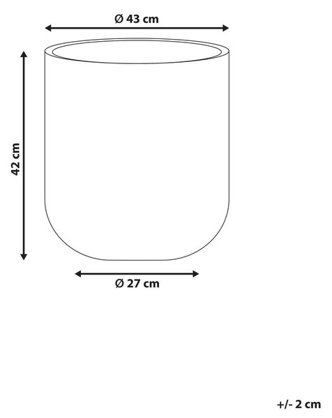Virágcserép YUHUA 43 cm Fekete