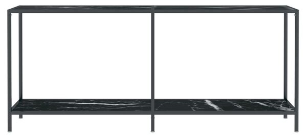 Fekete edzett üveg tálalóasztal 180 x 35 x 75,5 cm