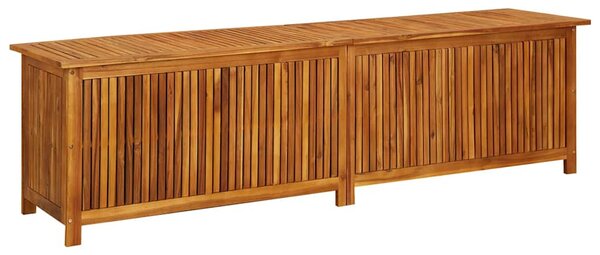Tömör akácfa kerti tárolóláda 200 x 50 x 58 cm