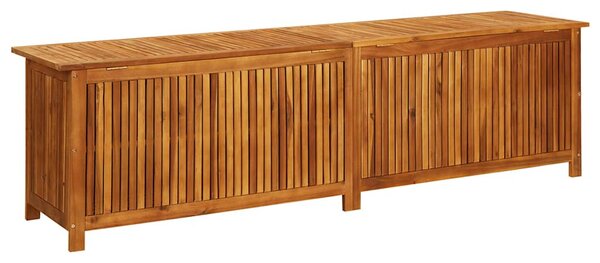 Tömör akácfa kerti tárolóláda 200 x 50 x 58 cm