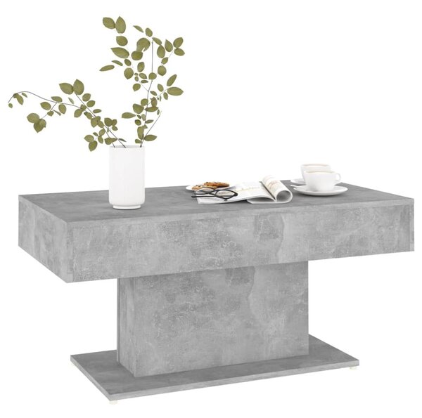 Betonszürke szerelt fa dohányzóasztal 96 x 50 x 45 cm