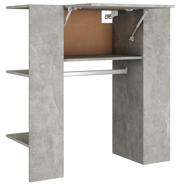 Betonszürke szerelt fa előszobaszekrény 97,5 x 37 x 99 cm