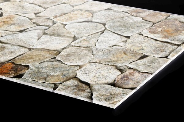 Plexi a konyhapult mögött krém kőfal - 180 x 60 cm