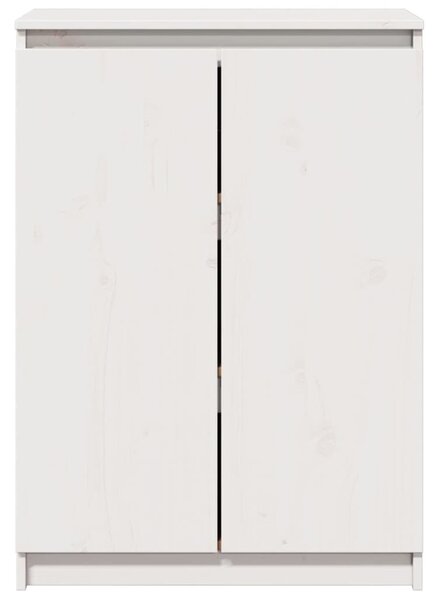 Fehér tömör fenyőfa tálalószekrény 60 x 36 x 84 cm