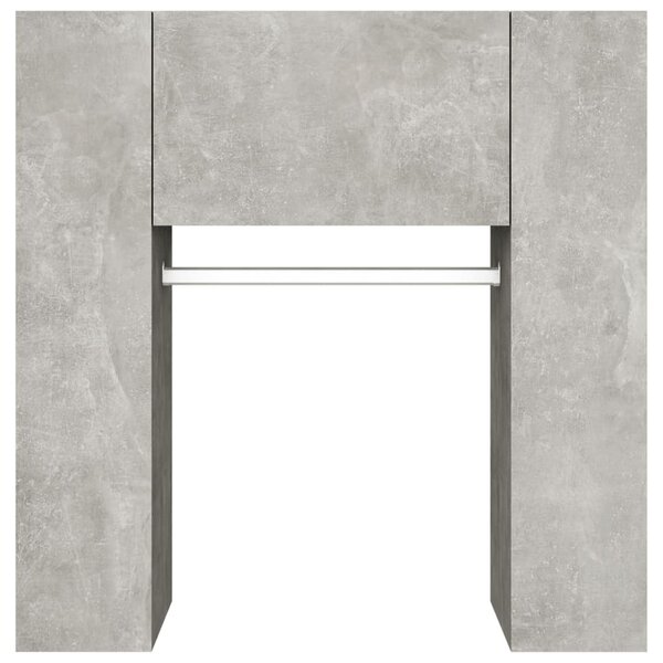 Betonszürke szerelt fa előszobaszekrény 97,5 x 37 x 99 cm