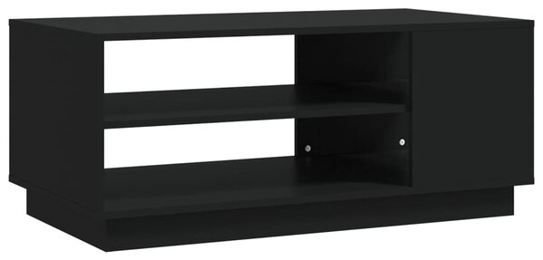 Fekete szerelt fa dohányzóasztal 102x55x43 cm