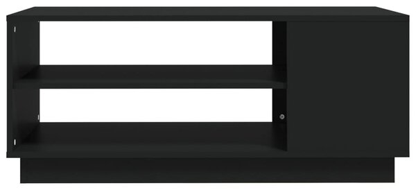 Fekete szerelt fa dohányzóasztal 102x55x43 cm