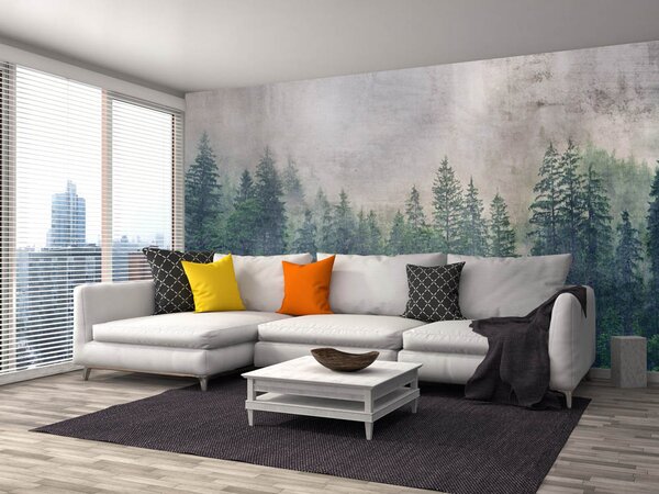 Nem szőtt fotótapéta absztrakt erdő 375 x 250 cm