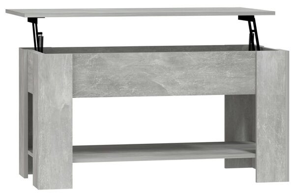 Betonszürke szerelt fa dohányzóasztal 101 x 49 x 52 cm