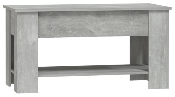 Betonszürke szerelt fa dohányzóasztal 101 x 49 x 52 cm