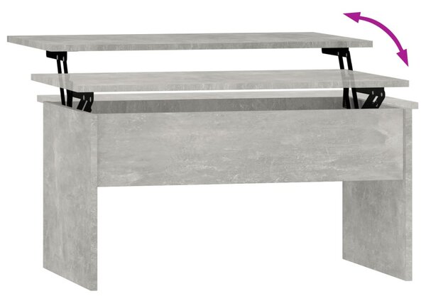 Betonszürke szerelt fa dohányzóasztal 80 x 50,5 x 41,5 cm