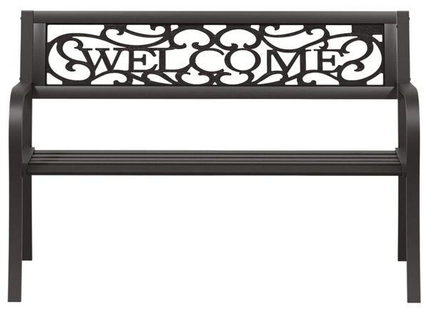VidaXL fekete acél kerti pad 125 cm