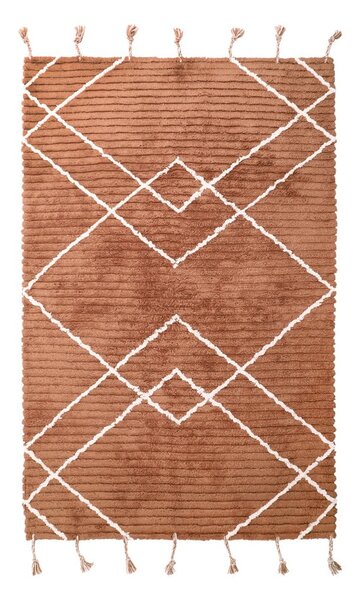 Lassa barna kézzel készített pamut szőnyeg, 135 x 190 cm - Nattiot