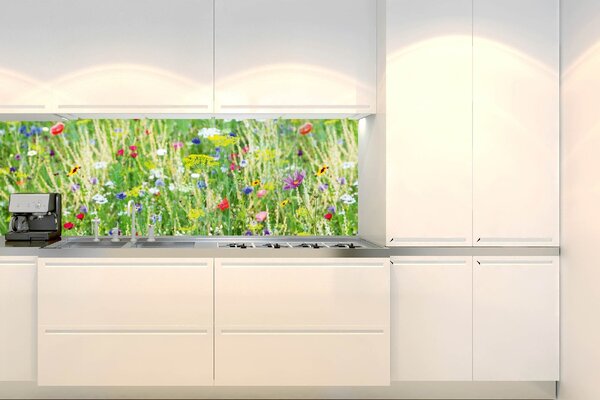 Konyhai fotótapéta - virágos rét 180 x 60 cm