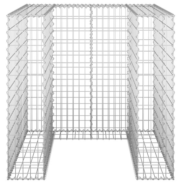Horganyzott acél gabionfal szemeteskukához 110 x 100 x 110 cm